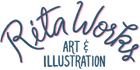 Rita Works Art and Illustration Logo