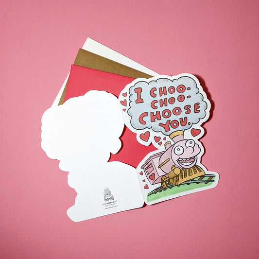 Valentine's Card - I Choo Choo Choose You Greeting