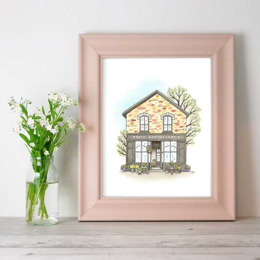 Rose Apothecary in Spring Art Print