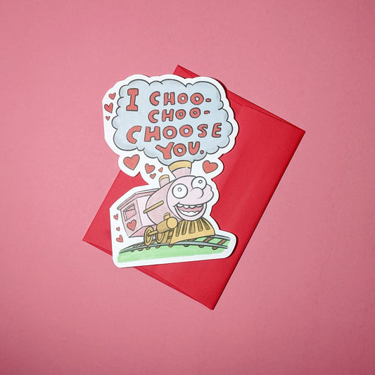 Valentine's Card - I Choo Choo Choose You Greeting