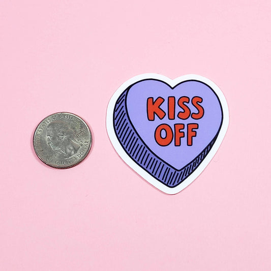 Kiss Off - Funny Valentines Sticker